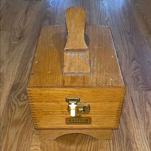 Vintage Griffin Shinemaster Wooden Shoe Shine Box
